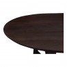 Moe's Home Collection Trie Dining Table Small / Large Dark Brown - Closeup Top Angle