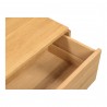 Moe's Home Collection Quinton Nightstand - Natural Oak - Edge Closeup Top Side Angle