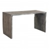 Moe's Home Collection Tyrell Desk, Grey - Front Side Angle