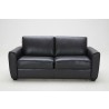 J&M Furniture Ventura Sofa Bed in Black Leather Front