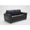 J&M Furniture Ventura Sofa Bed in Black Leather Side
