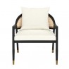 Sunpan Kirsten Lounge Chair Linoso Ivory - Front Angle