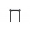 Azzurro Living Verano Side Table With Matte Charcoal Aluminum Frame And Honed Carrara Marble - Front