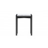 Azzurro Living Verano Side Table With Matte Charcoal Aluminum Frame And Honed Carrara Marble - Side