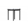 Azzurro Living Verano Side Table With Matte Charcoal Aluminum Frame And Honed Carrara Marble - Angled