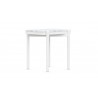 Azzurro Living Verano Side Table With Matte White Aluminum Frame And Honed Carrara Marble - Side Angled