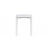 Azzurro Living Verano Side Table With Matte White Aluminum Frame And Honed Carrara Marble - Side Angled