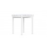 Azzurro Living Verano Side Table With Matte White Aluminum Frame And Honed Carrara Marble - Angled