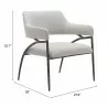Zuo Modern Vesterboro Accent Chair Gray - Seat Dimension - Zuo Modern Vesterboro Accent Chair Gray - Seat Dimension