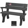 Polly Products Veterans Bench With Arms standard engraving & inlay - Polly Products Veterans Bench With Arms standard engraving & inlay