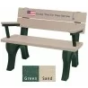 Polly Products Veterans Bench With Arms standard engraving & inlay2 - Polly Products Veterans Bench With Arms standard engraving & inlay2