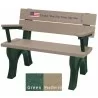 Polly Products Veterans Bench With Arms standard engraving & inlay1 - Polly Products Veterans Bench With Arms standard engraving & inlay1