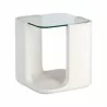 Sunpan Odis End Table White - Front Side Angle - Sunpan Odis End Table White - Front Side Angle
