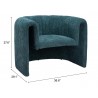 Viana Accent Chair Aquamarine - Seat Dimensions