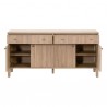 Essentials For Living Highland Media Sideboard - Front Angle, Sides Opened