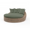 Havana Ottoman in Cast Sage w/ Self Welt - Front Side Angle
