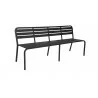 Vista 3 Seat Bench Powdered Coated Aluminum - Black - Vista 3 Seat Bench Powdered Coated Aluminum - Black