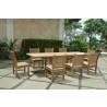 Anderson Teak Sahara 9-Piece Dining Chair and Bahama 118" Rectangular Extension Outdoor Dining Set 2 - Anderson Teak Sahara 9-Piece Dining Chair and Bahama 118" Rectangular Extension Outdoor Dining Set 2