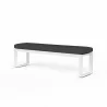Newport Dining Bench in Spectrum Carbon, No Welt - Front Side Angle - Newport Dining Bench in Spectrum Carbon, No Welt - Front Side Angle