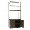 Elliot Bookshelf - Cabinet openedMoe's Home Collection Elliot Bookshelf - Front Side Opened Angle