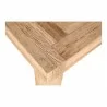 Moe's Home Collection Evander Coffee Table Aged Oak - Edge Top Side Angle - Moe's Home Collection Evander Coffee Table Aged Oak - Edge Top Side Angle