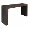 Moe's Home Collection Evander Console Table - Rustic Brown - Front Side Angle
