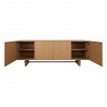 Moe’s Home Collection Madison Sideboard Natural - Front with Opened Cabinet