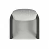 Sunset West Malibu Dining Chair in Cast Silver, No Welt Top - Sunset West Malibu Dining Chair in Cast Silver, No Welt Top