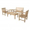 Anderson Teak Classic 2-Seater Bench with Dining Armchair and Rect. Coffee Table and Side Table-3