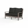 Laguna Loveseat in Spectrum Indigo, No Welt - Front Side Angle - Laguna Loveseat in Spectrum Indigo, No Welt - Front Side Angle
