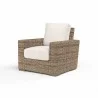 Havana Club Chair in Canvas Natural w/ Self Welt - Front Side Angle - Havana Club Chair in Canvas Natural w/ Self Welt - Front Side Angle