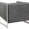 Sunpan Viper Armchair Stainless Steel - Cantina Magnetite - Back Side Angle