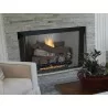 Superior Fireplaces 36" Paneled With White Herringbone/Stacked Brick - Lifestyle - Superior Fireplaces 36" Paneled With White Herringbone/Stacked Brick - Lifestyle