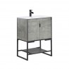 Manhattan Comfort Scarsdale 24" Bathroom Vanity Sink in Grey Front