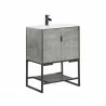 Manhattan Comfort Scarsdale 24" Bathroom Vanity Sink in Grey Front - Manhattan Comfort Scarsdale 24" Bathroom Vanity Sink in Grey Front