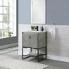 Manhattan Comfort Scarsdale 24" Bathroom Vanity Sink in Grey - Manhattan Comfort Scarsdale 24" Bathroom Vanity Sink in Grey