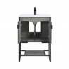 Manhattan Comfort Scarsdale 24" Bathroom Vanity Sink in Grey Back