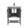 Manhattan Comfort Scarsdale 24" Bathroom Vanity Sink in Grey Back - Manhattan Comfort Scarsdale 24" Bathroom Vanity Sink in Grey Back