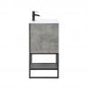Manhattan Comfort Scarsdale 24" Bathroom Vanity Sink in Grey Side