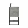 Manhattan Comfort Scarsdale 24" Bathroom Vanity Sink in Grey Side - Manhattan Comfort Scarsdale 24" Bathroom Vanity Sink in Grey Side