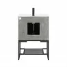Manhattan Comfort Scarsdale 24" Bathroom Vanity Sink in Grey - Manhattan Comfort Scarsdale 24" Bathroom Vanity Sink in Grey