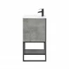 Manhattan Comfort Scarsdale 24" Bathroom Vanity Sink in Grey Other Side - Manhattan Comfort Scarsdale 24" Bathroom Vanity Sink in Grey Other Side
