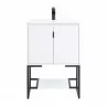 Manhattan Comfort Scarsdale 24" Bathroom Vanity Sink in White Front - Manhattan Comfort Scarsdale 24" Bathroom Vanity Sink in White Front