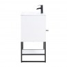 Manhattan Comfort Scarsdale 24" Bathroom Vanity Sink in White Side