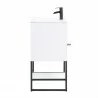 Manhattan Comfort Scarsdale 24" Bathroom Vanity Sink in White Side - Manhattan Comfort Scarsdale 24" Bathroom Vanity Sink in White Side
