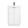 Manhattan Comfort Malverne 24" Bathroom Vanity Sink in White Front - Manhattan Comfort Malverne 24" Bathroom Vanity Sink in White Front