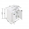 Manhattan Comfort Malverne 24" Bathroom Vanity Sink in White Size