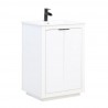 Manhattan Comfort Malverne 24" Bathroom Vanity Sink in White Side
