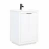 Manhattan Comfort Malverne 24" Bathroom Vanity Sink in White Side - Manhattan Comfort Malverne 24" Bathroom Vanity Sink in White Side