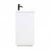Manhattan Comfort Malverne 24" Bathroom Vanity Sink in White Side